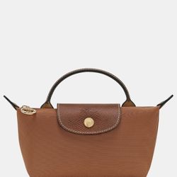Longchamp Le Pliage Original Pouch with Handle (Cognac)