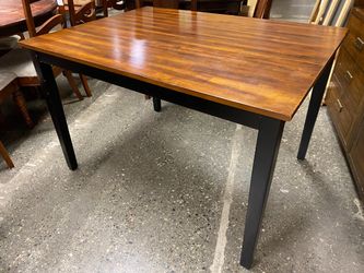Brown & Black Rectangular Kitchen Table