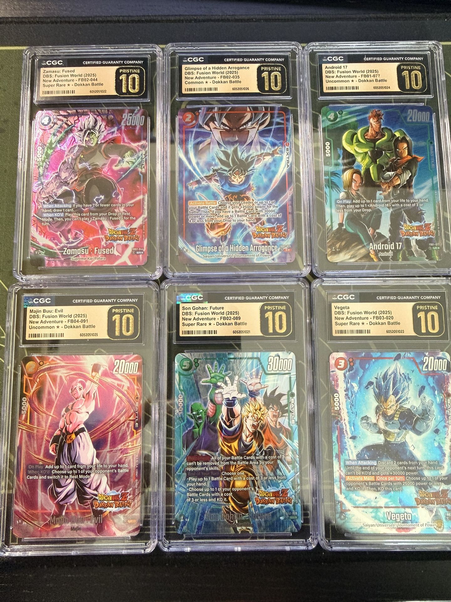Dragon Ball Fusion World Dokkan Battle Lot CGC Pristine 10