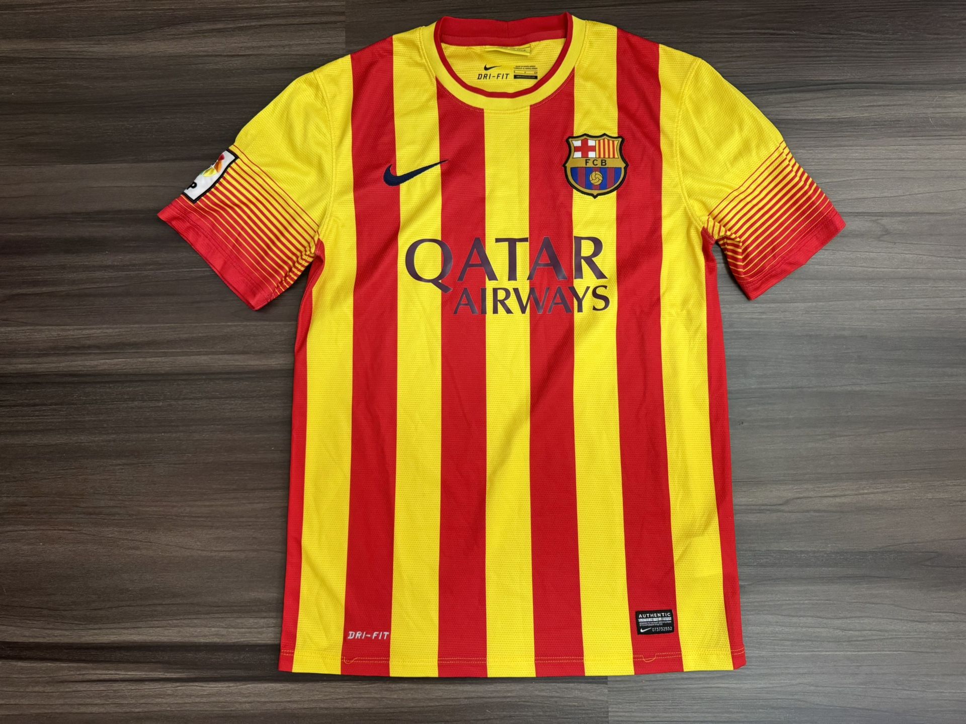 Nike Barcelona Migenes #4 2013/14 Away Soccer Football Jersey 532823-703 Men’s S 