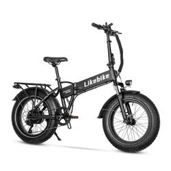 Folding Electric Bike ,500W Motor (Peak 720W) Ebike with 20" x 4.0" Fat Tire