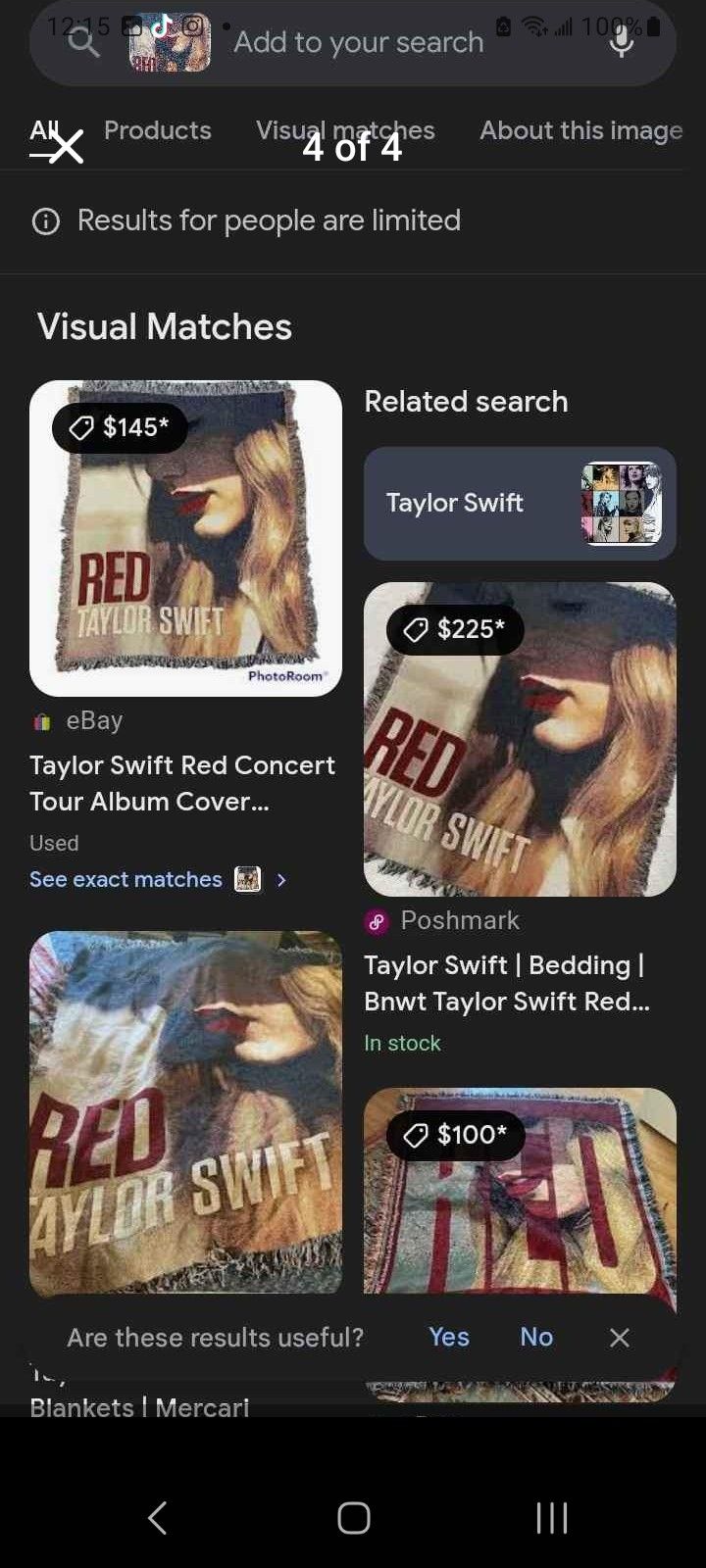 Taylor Swift Red Tapestry Throw Blanket Concert Tour Album 50X60" Wall Hanging