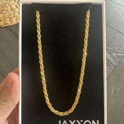 Jaxxon Gold Plated 4mm Rope Chain 