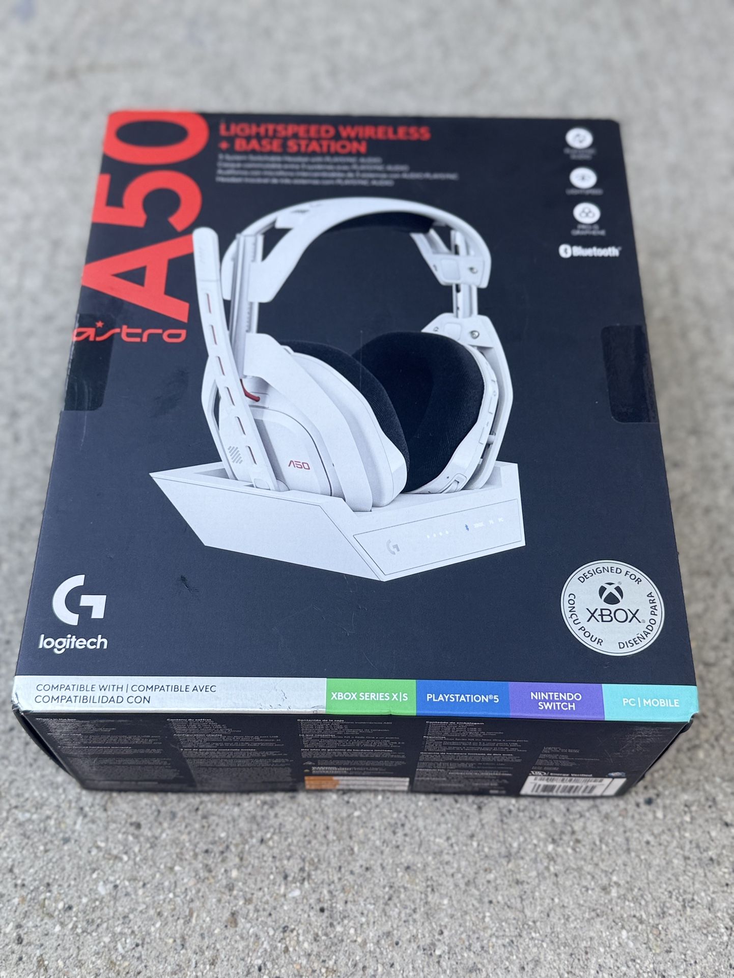ASTRO Gaming A50 Wireless Headset + Base Station Gen 4 - Compatible With PS5, PS4, PC, Mac (WHITE)