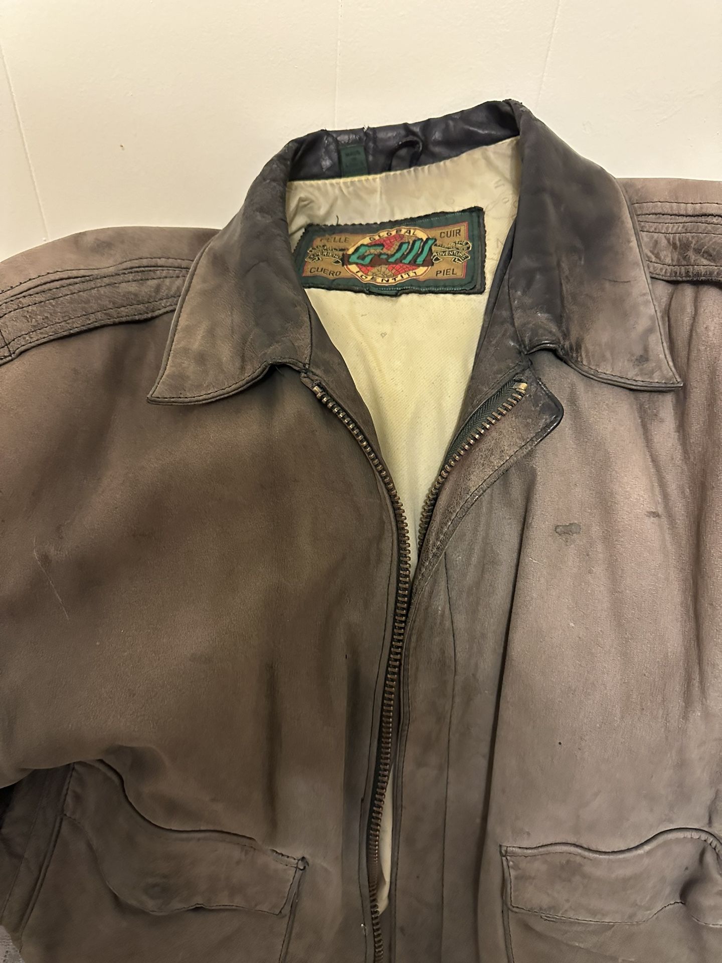 Men Suede Leather Coat