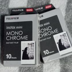 Fujifilm Instax Mini Monochrome Black And White Instant Film- 2 Boxes Of 10 Exposures   