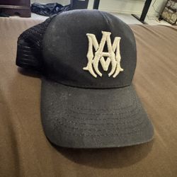 Authentic AMIRI MA Trucker Hat – Black/White