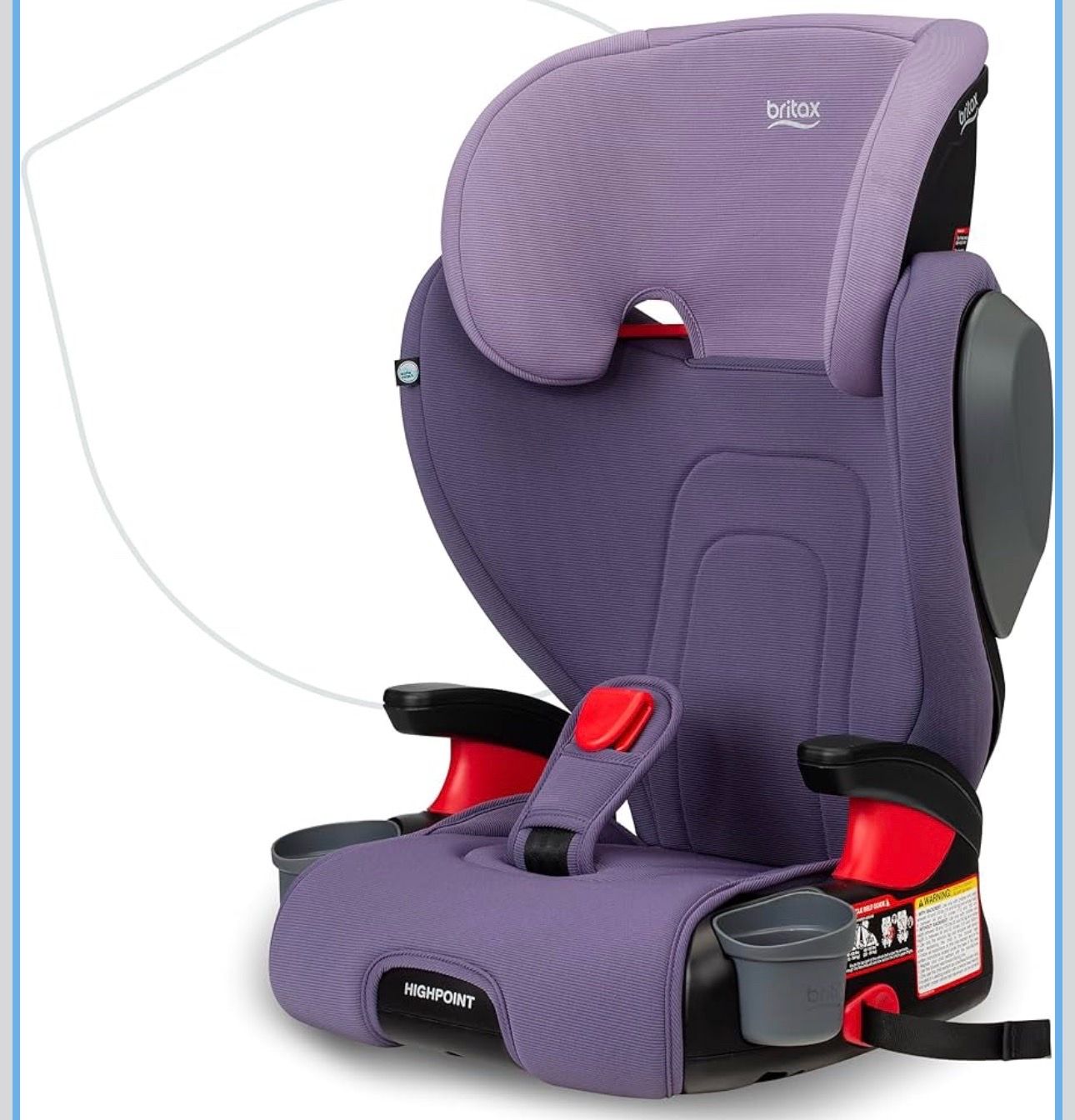 Britax Highpoint Backless Belt-Positioning Booster Seat, SafeWash Purple Ombre