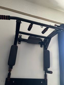 Wall-Mounted Pull-Up and Dip Station
