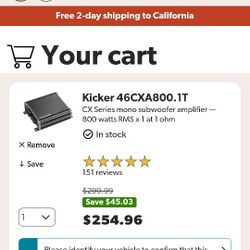 kicker 800.1 amp