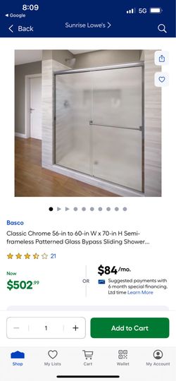 60/70 height shower door