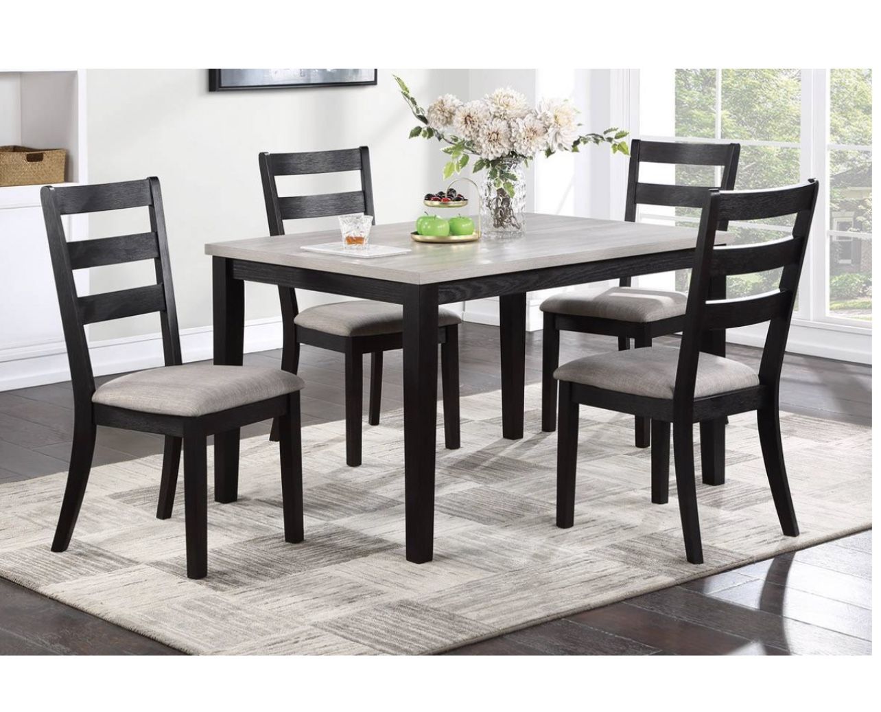 Dining Table Set 5 Pc 48”x36”x30”H