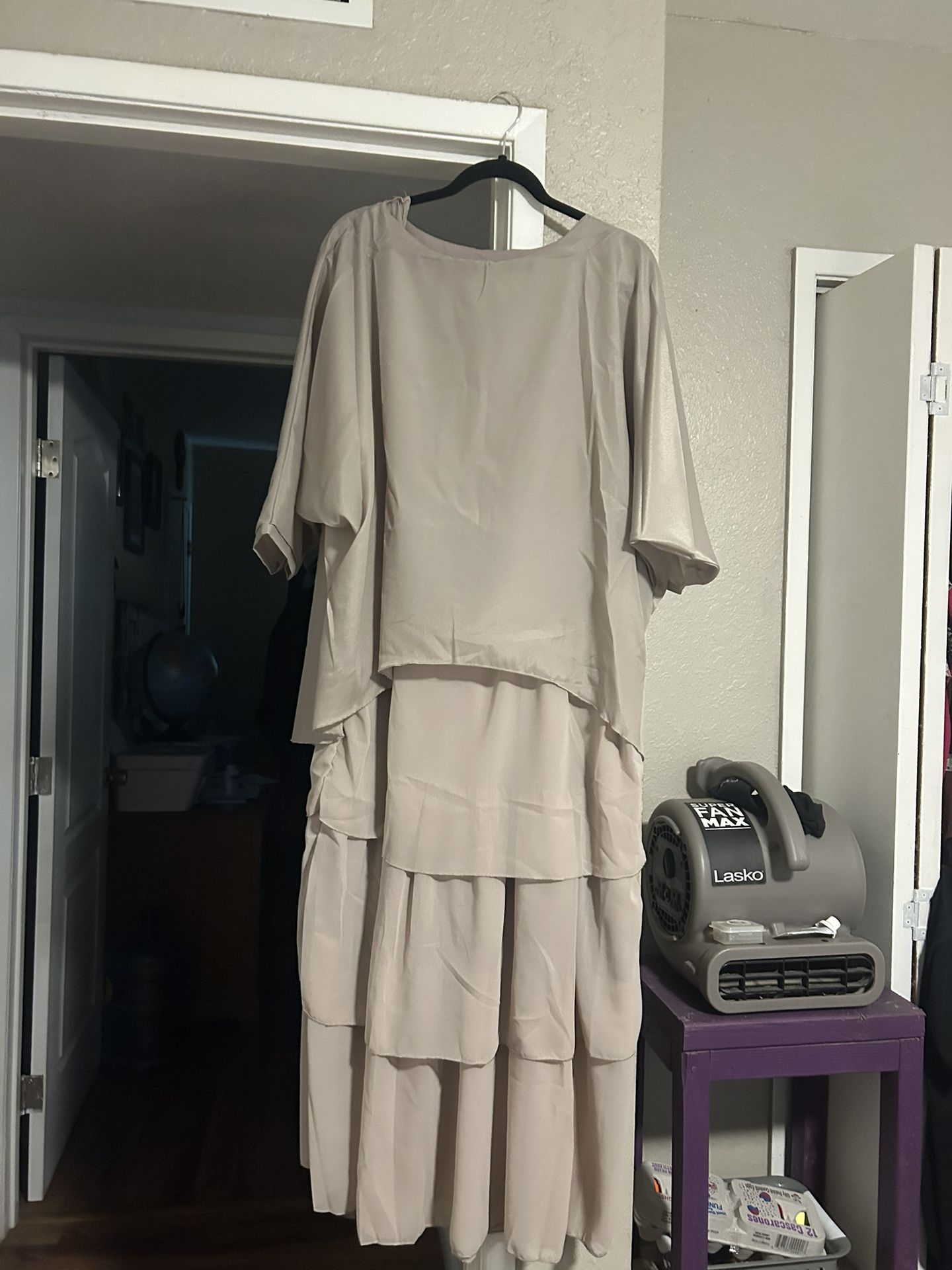 Chiffon Taupe Dress