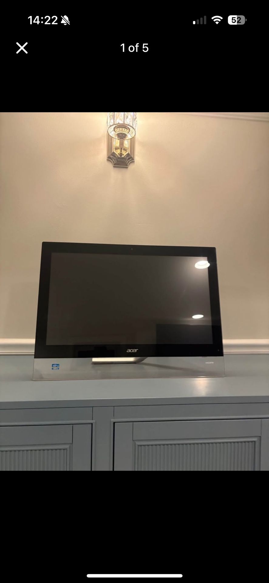 Acer Aspire 5600U All-in-One Desktop – Intel Core i3, Touchscreen, Sleek Design