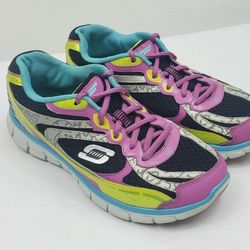Skechers Womens Sz 8 Synergy Confetti  Multicolor Running Athletic Shoes  11686
