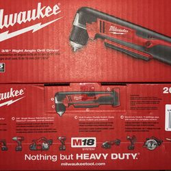 Milwaukee M18 3/8” Right Angle Drill/Driver. Tool Only. Model #2615-20
