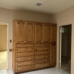 Wood Armoire Closet 