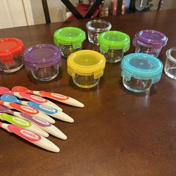Glass Baby Food Jars With Munchkin Baby Spoons