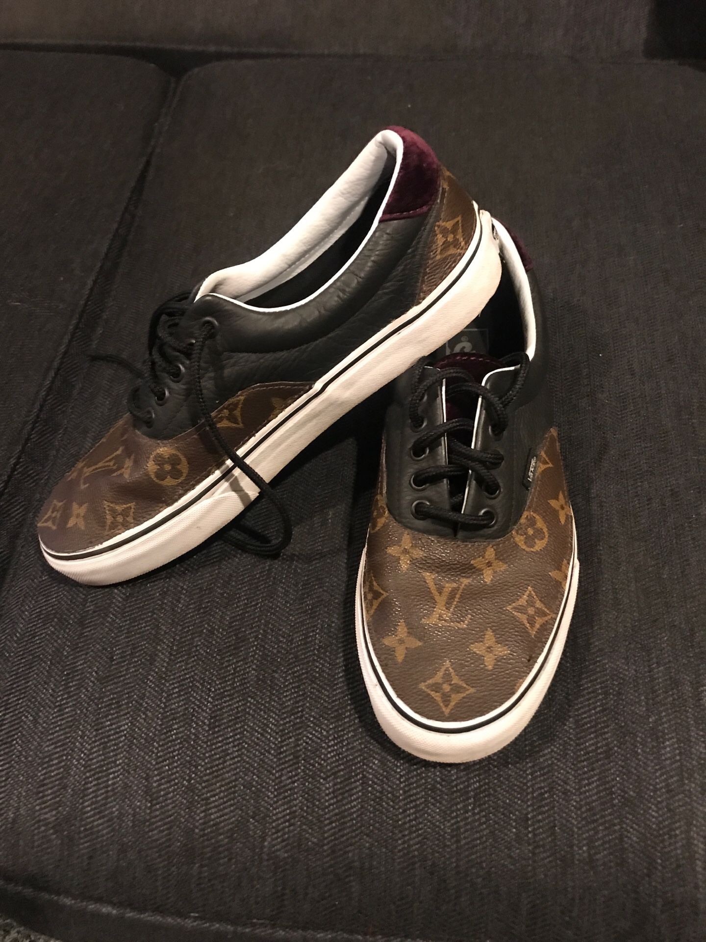 Vans custom LV Louis Vuitton leather Sz 9