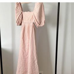 Blush Pink Midi Dress Medium 