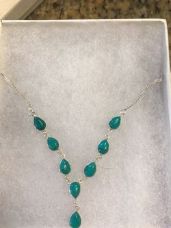 Turquoise sterling silver necklace