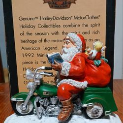 Vintage HARLEY DAVIDSON Santa Figurine 1992