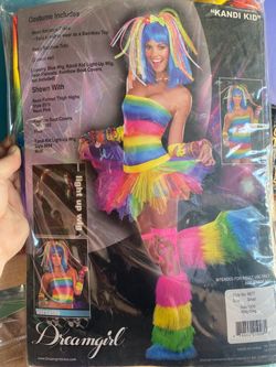 Dreamgirl Kandi Kid Neon Rainbow Costume Set