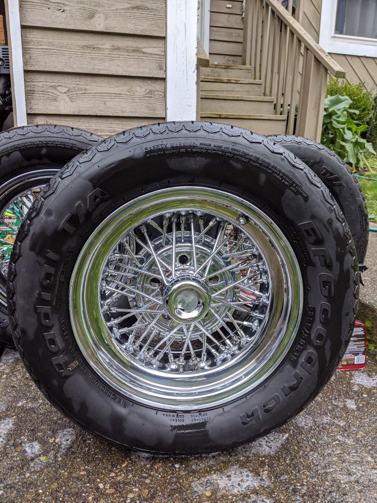 15" 45 SPOKE Vintage Tru Spokes Wire Wheels/Spokes for Sale in Bellevue