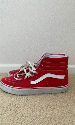 High top red vans old skool