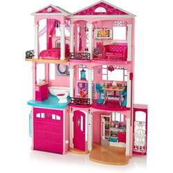 ✨ Mattel Barbie 3-Story Pink Furnished Dreamhouse + Car, Dolls & Accessories – $60 ✨