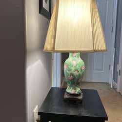 “ GORGEOUS” Oriental Lamp with Beautiful Cloth Shade 