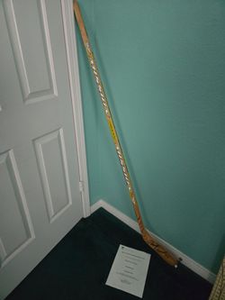 Signed Garrett Burnett Hockey Stick with COA