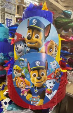 Paw patrol three tier pinata with balls