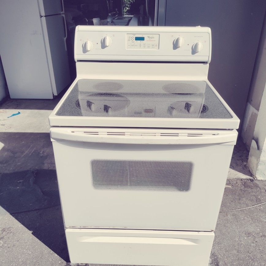 Whirlpool glass top stove works perfect with warranty