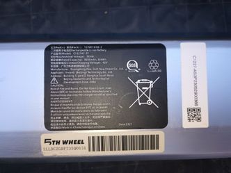 5th wheel ebike battery