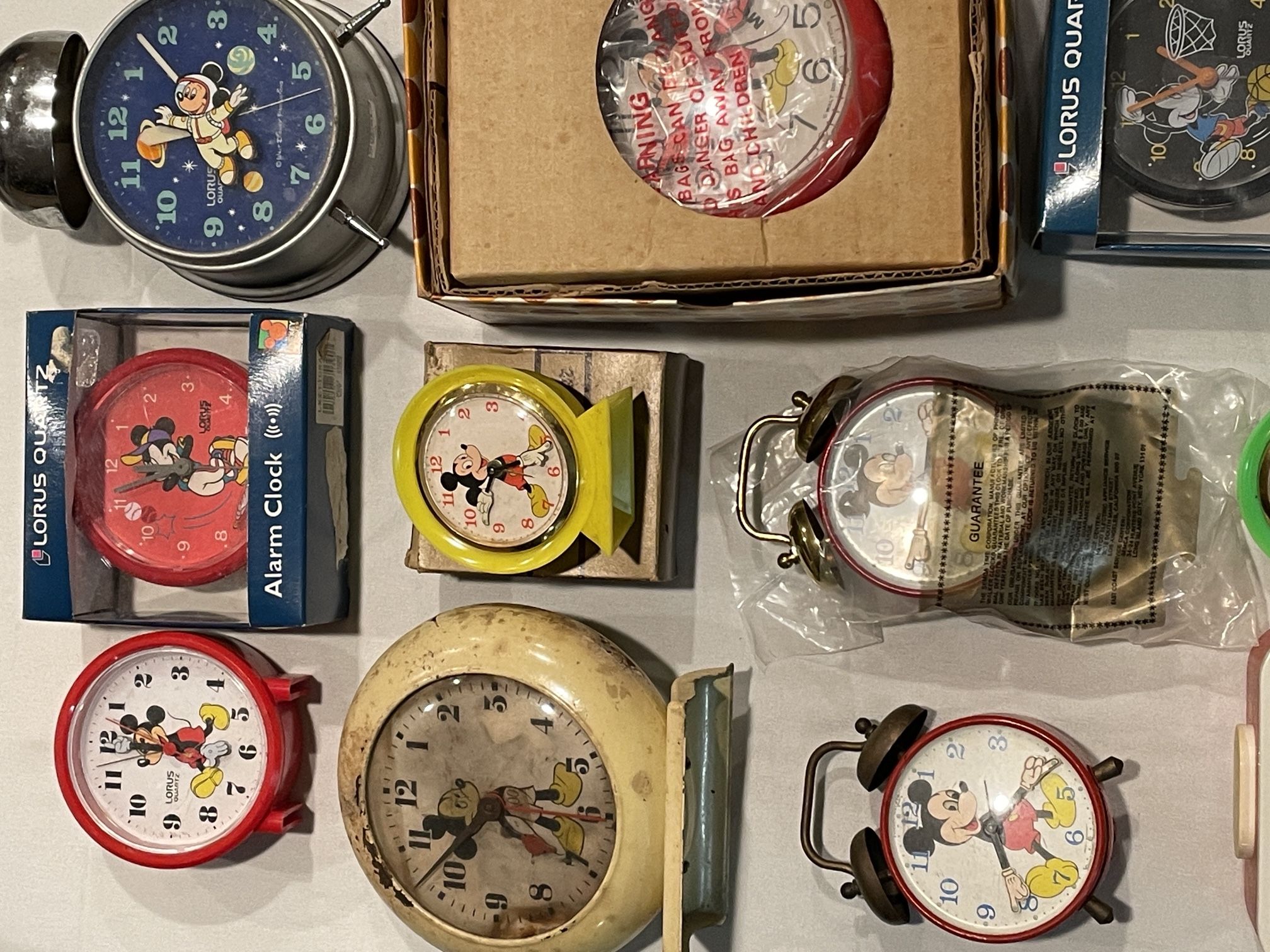 Vintage Walt Disney Clocks, Watches, Jewelry, And More