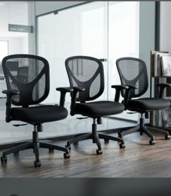 3 Mesh Office Chairs
