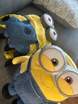 minion weighted plush & minion back pack