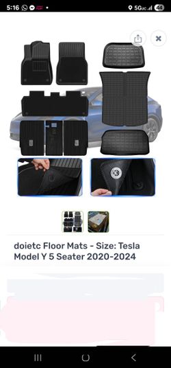 doietc Floor Mats - Size: Tesla Model Y 5 Seater 2020-2024
Phoenix, AZ