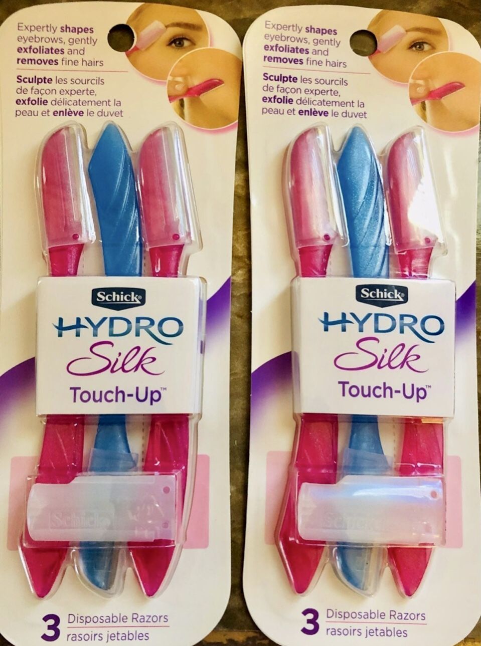 2 Schick Hydro Silk Touch-Up Razor 3-pack