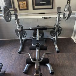 Complete Multi Weight Set With Adjustable Bench 