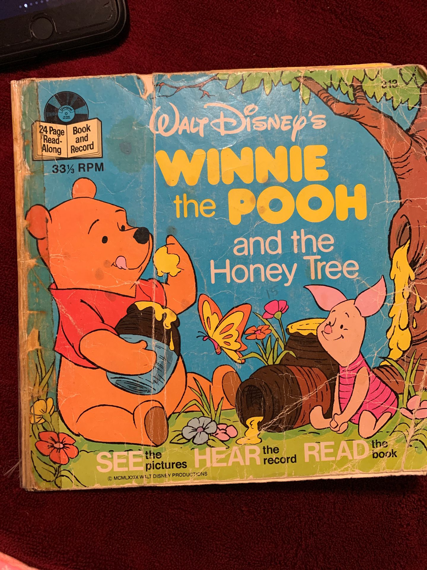 1979 Walt Disney Winnie the Pooh read along book