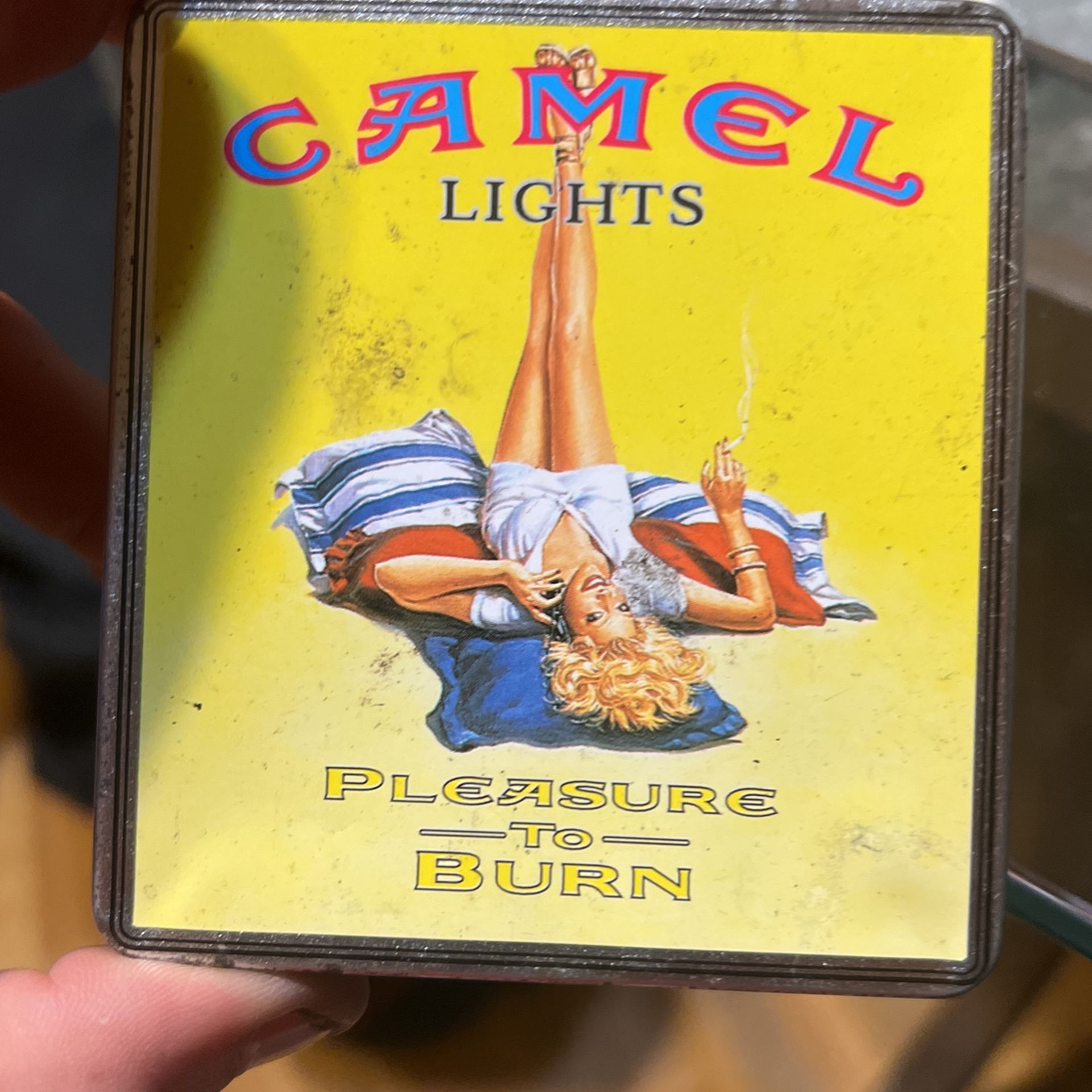CAMEL Lights Pleasure To Burn Cigarette Tin