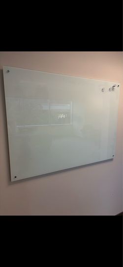 Modern glass whiteboard (new in box)