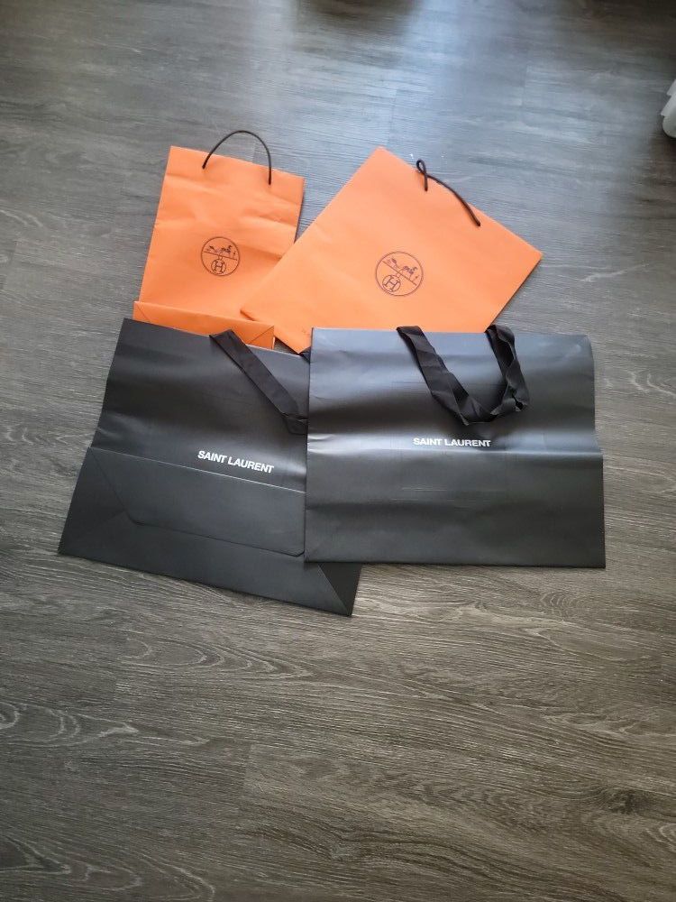 Hermes and Saint Laurent Shopping Bag