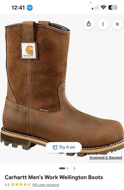 Carhartt, size 13 WIDE, oil tan leather, STEEL TOE boot, WATERPROOF, new condition, save yourself over $100, enough said. $129