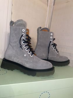 Off White Grey Suede 