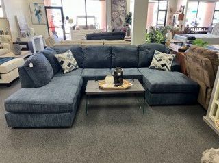 Ashley Sectional In Blue
