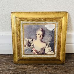 Elegant Gold Framed Portrait from Italy