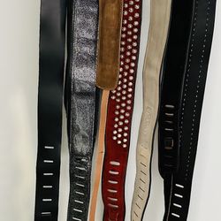 Leather Guitar Straps, Electric Acoustic Bass 30$ Each 